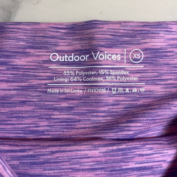 Outdoor voices OV free form flow shorts 7” xs hyacinth biker shorts pink purple - Picture 5 of 6